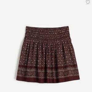 Elegant Burgundy Patterned Skirt